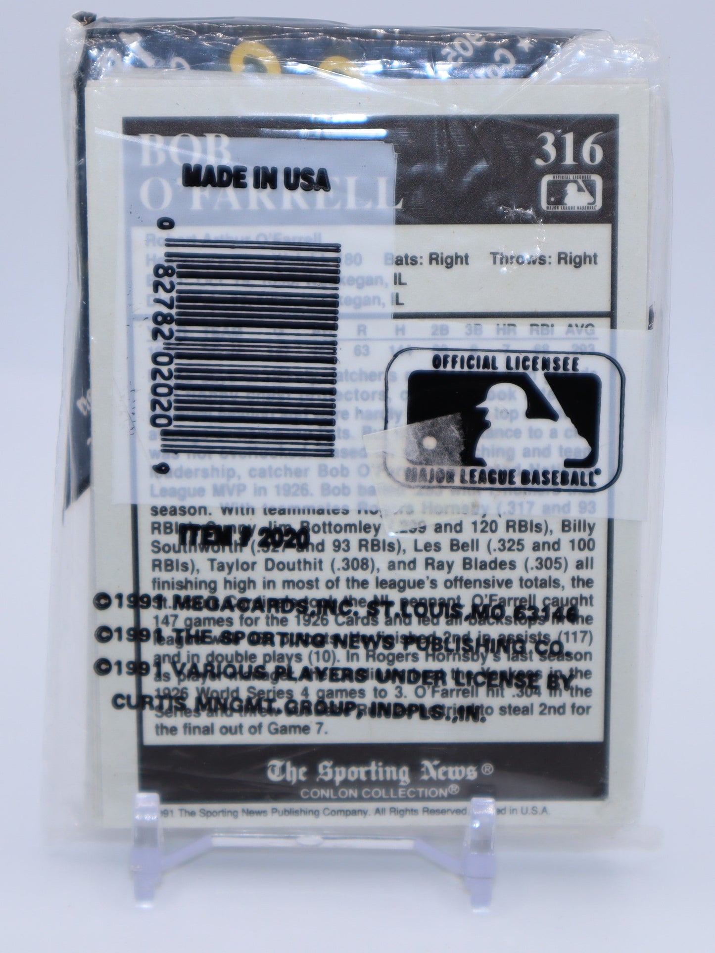 1991 Sporting News Conlan Collection Baseball Cards Wax Pack - Collectibles