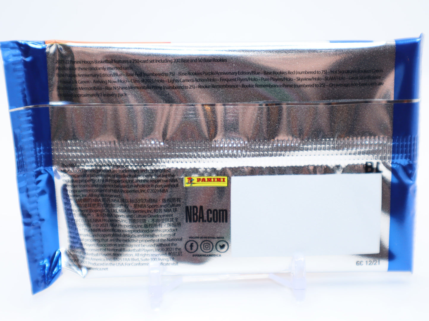 2021 - 22 Panini NBA Hoops Basketball Cards Blaster Box Wax Pack - Collectibles
