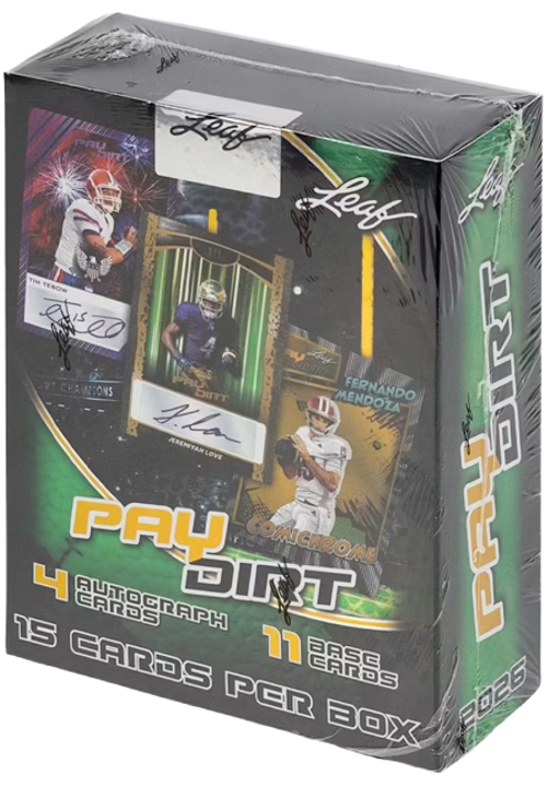 2026 Leaf Paydirt Football Hobby Box (15 Cards)