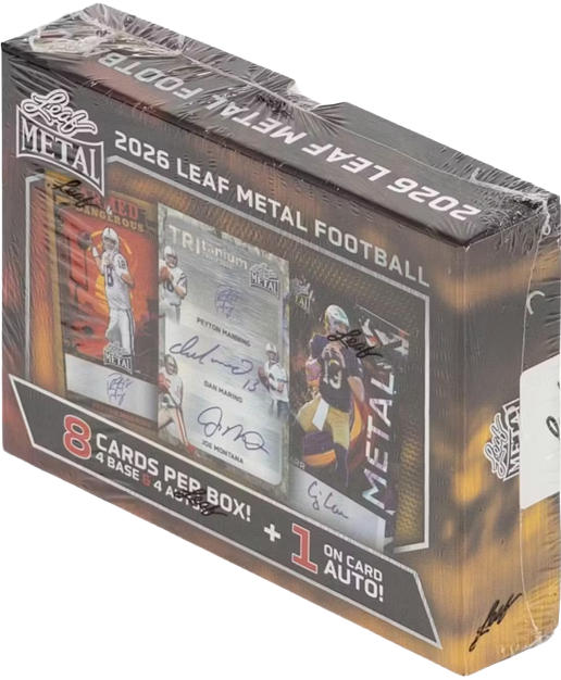 2026 Leaf Metal Football Hobby Box (9 Cards)