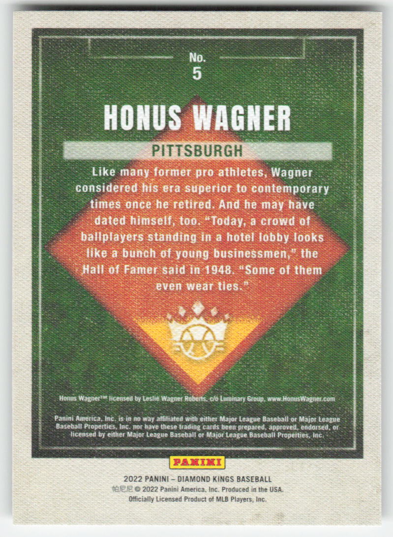2022 Panini Diamond Kings #5 Honus Wagner