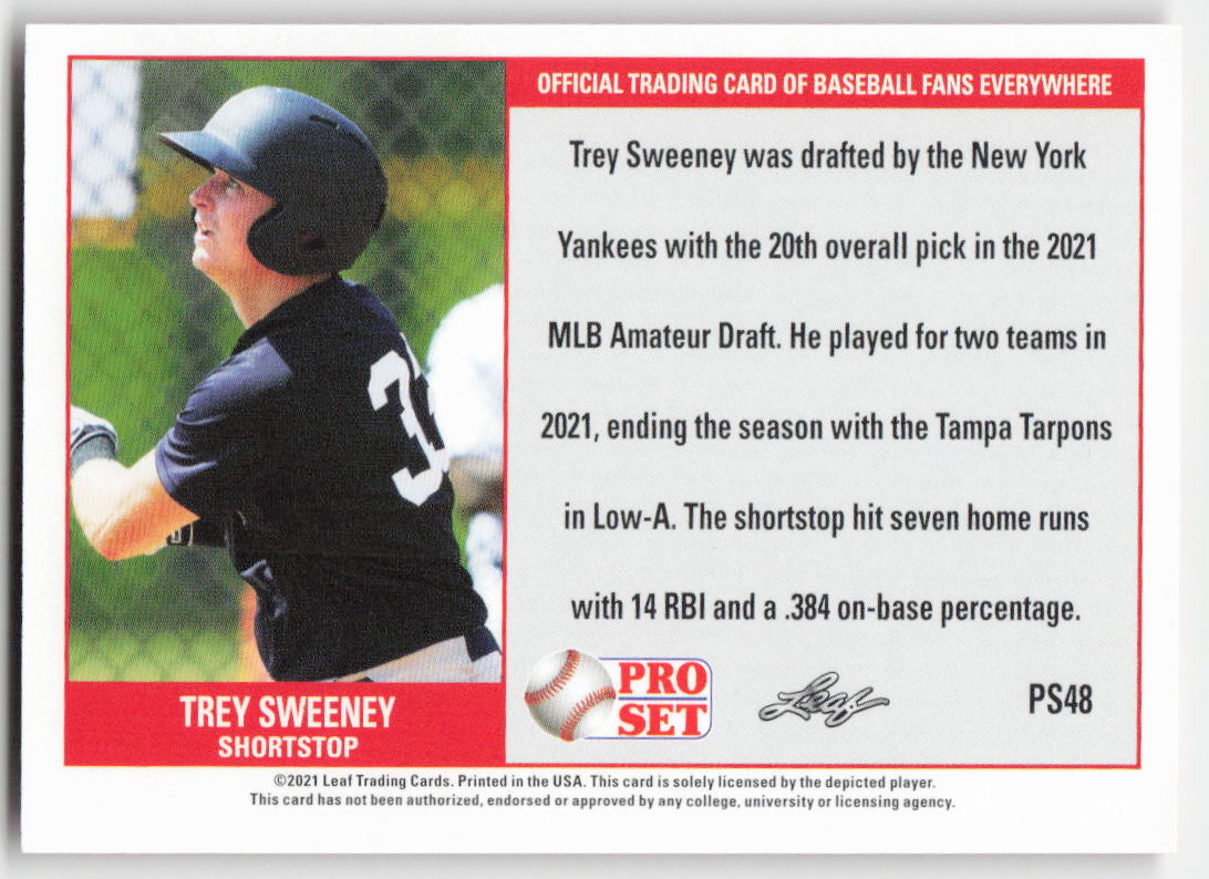 2021 Pro Set #PS48 Trey Sweeney