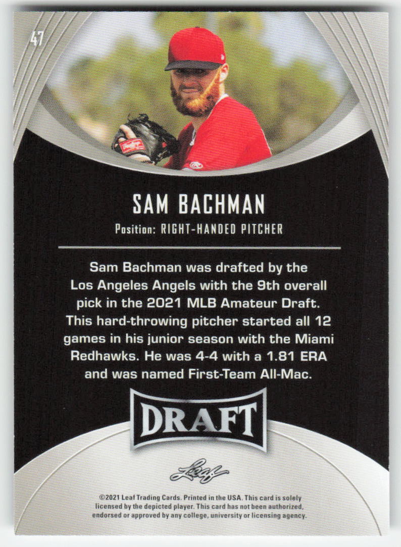2021 Leaf Draft #47 Sam Bachman
