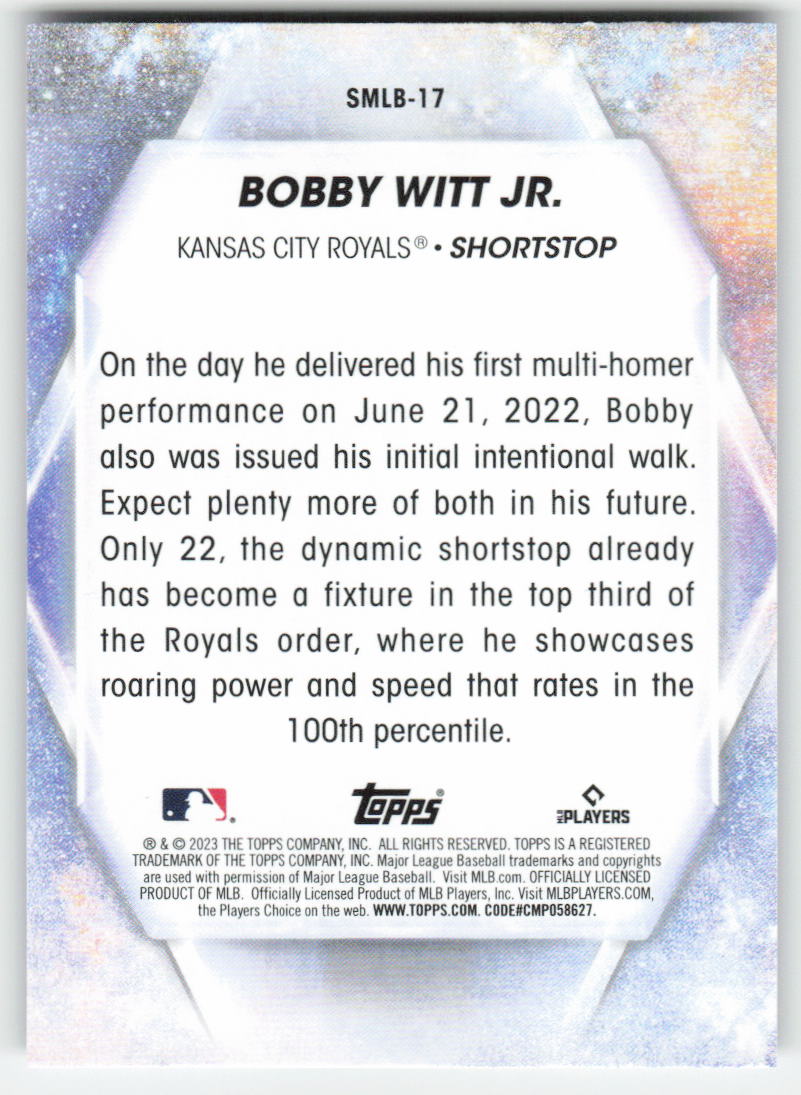 2023 Topps #SMLB-17 Bobby Witt Jr. Stars of MLB Kansas City Royals 644