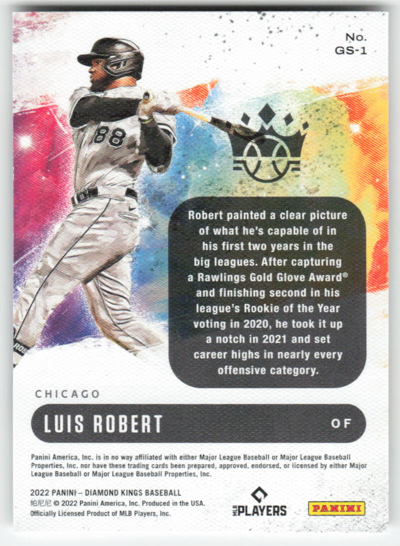 2022 Panini Diamond Kings #GS-1 Luis Robert Gallery of Stars White Sox 907