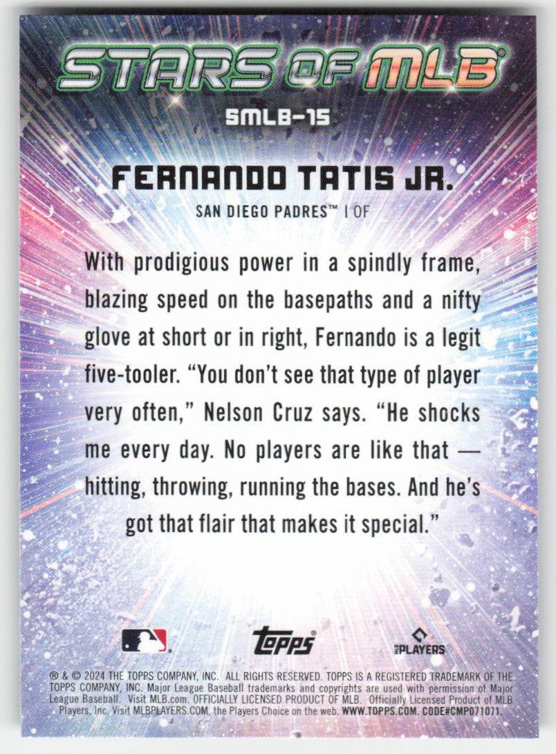 2024 Topps #SMLB-15 Fernando Tatis Jr. Stars of MLB San Diego Padres 1035