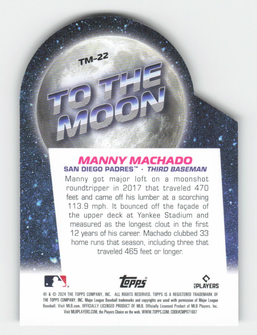 2024 Topps Big League #TM-22 Manny Machado To the Moon Die Cuts Padres 1125