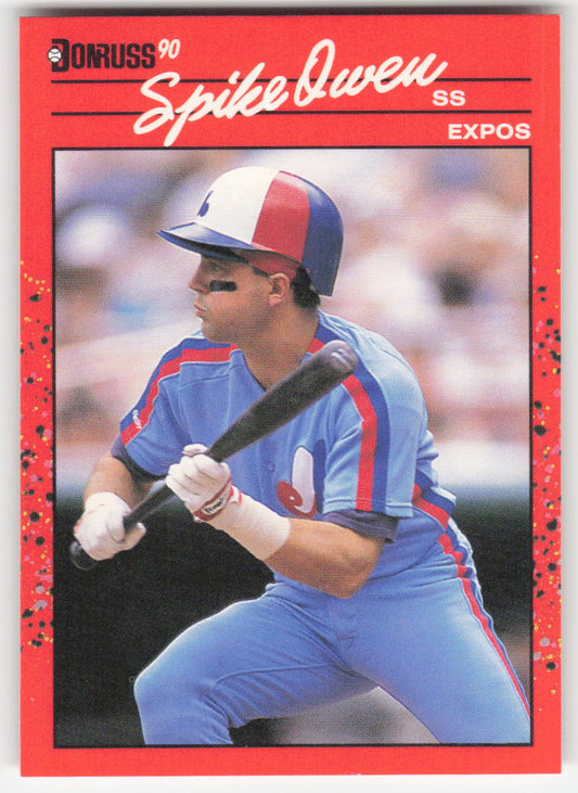 1990 Donruss #102 Spike Owen Montreal Expos 1653