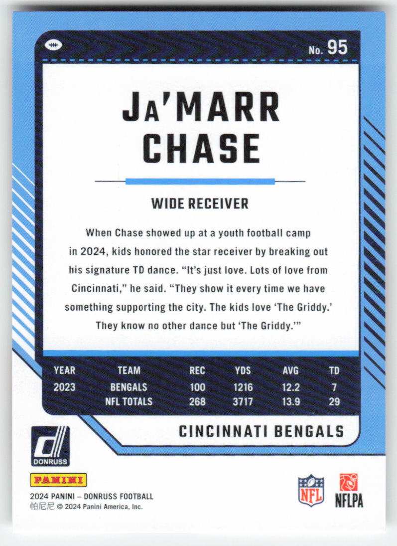 2024 Donruss #95 Ja'Marr Chase Cincinnati Bengals FB1-354