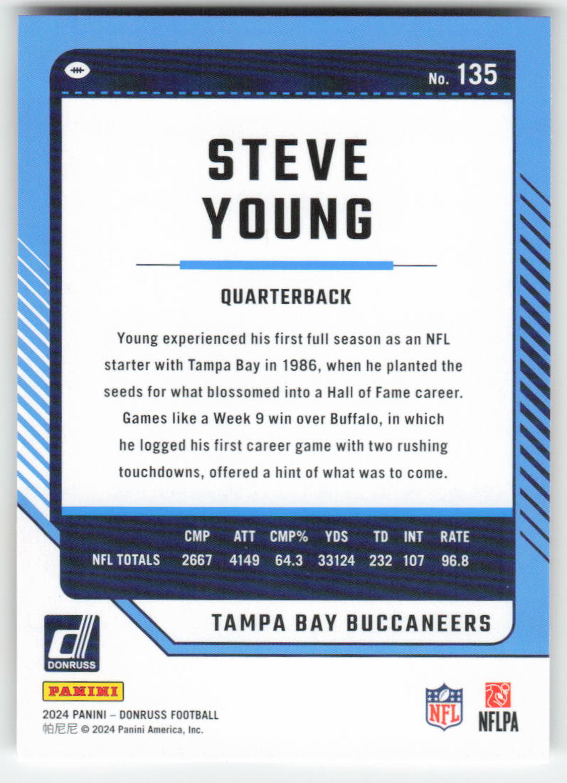 2024 Donruss #135 Steve Young Tampa Bay Buccaneers FB1-393