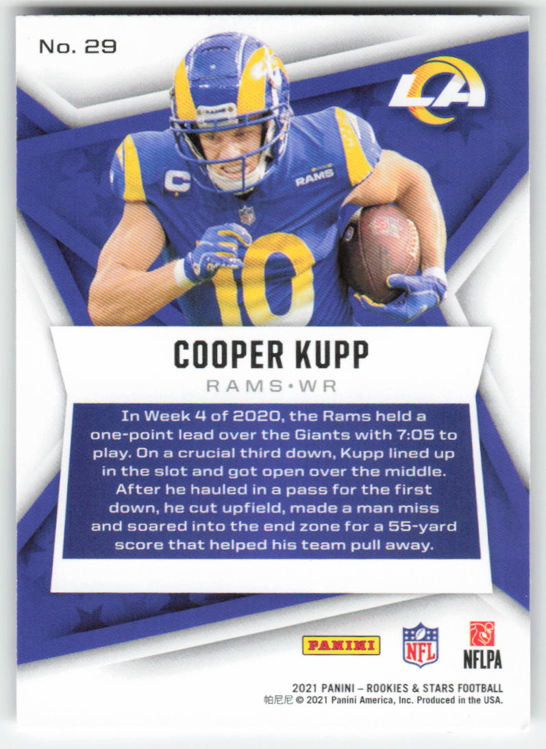 2021 Panini Rookies & Stars #29 Cooper Kupp Los Angeles Rams FB1-430