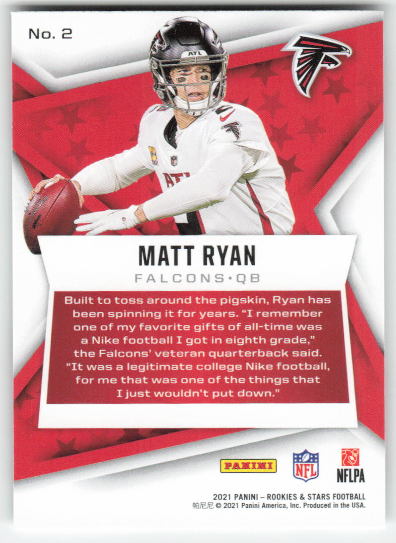 2021 Panini Rookies & Stars #2 Matt Ryan Atlanta Falcons FB1-433