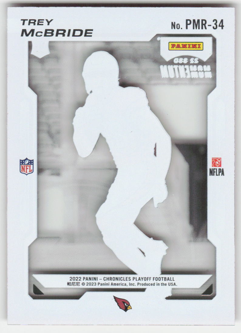 2022 Panini Chronicles #PMR-34 Trey McBride Playoff Momentum Cardinals FB1-497
