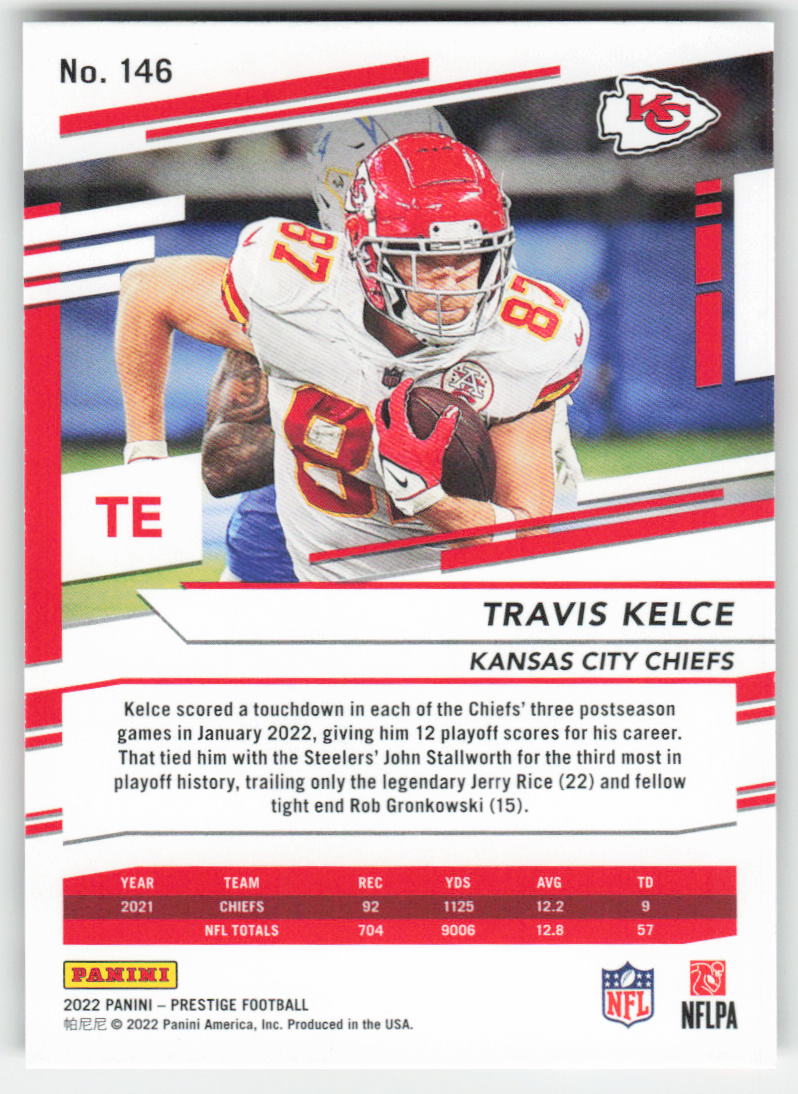 2022 Panini Prestige #146 Travis Kelce Kansas City Chiefs FB1-548