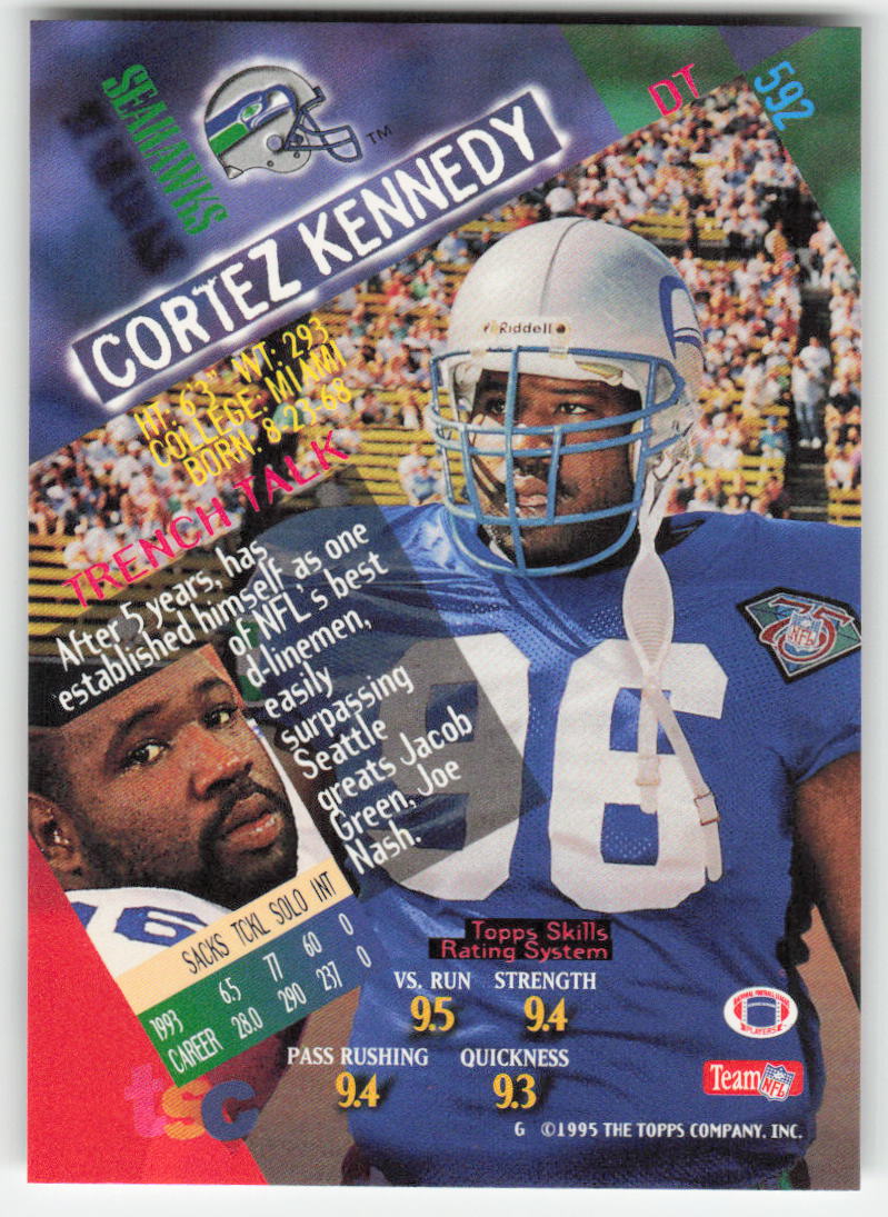 1994 Stadium Club #592 Cortez Kennedy Seattle Seahawks FB1-625