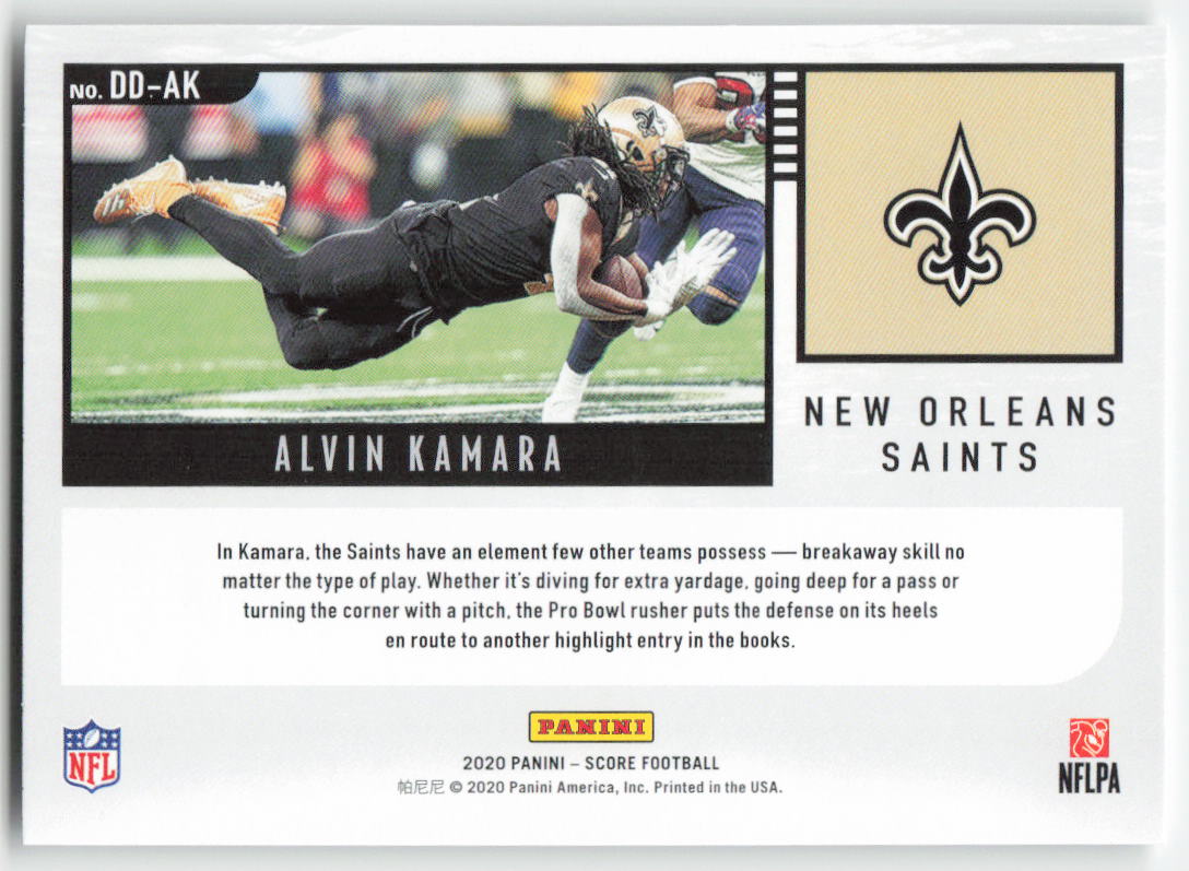 2020 Score #DD-AK Alvin Kamara Deep Dive New Orleans Saints FB1-691