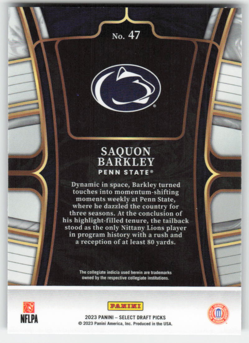 2023 Panini Select Draft Picks #47 Saquon Barkley Blue Retail Penn State FB1-718