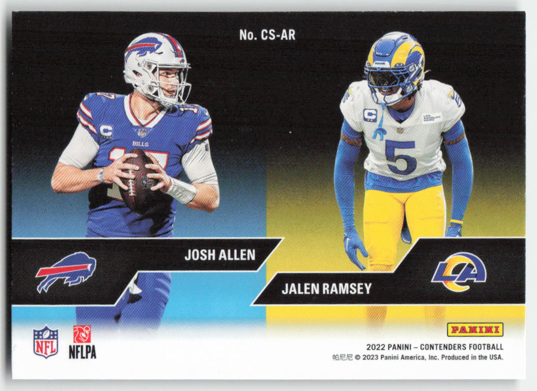 2022 Panini Contenders #CS-AR Josh Allen / Jalen Ramsey Contenders FB1-858