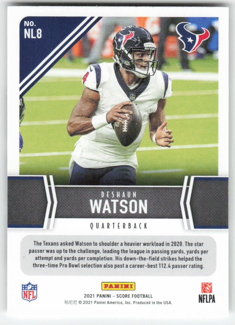 2021 Score #NL8 Deshaun Watson Next Level Stats Houston Texans FB1-872