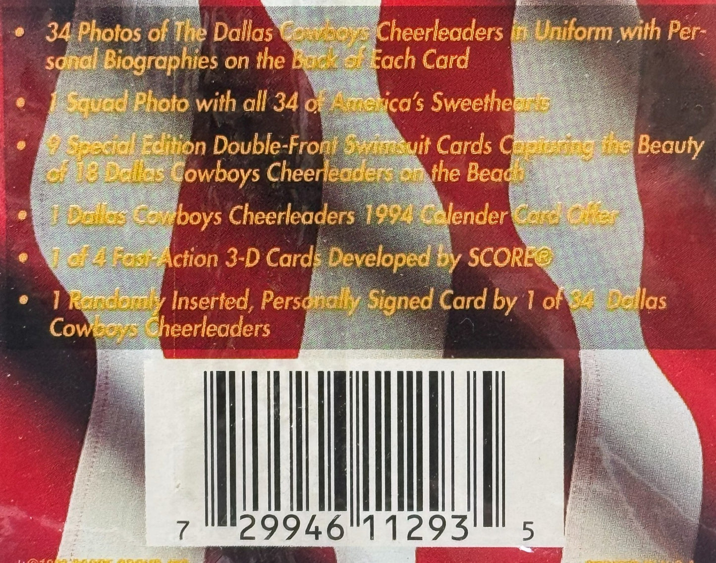 1993 Score Dallas Cowboys Cheerleaders (47 Card Set)