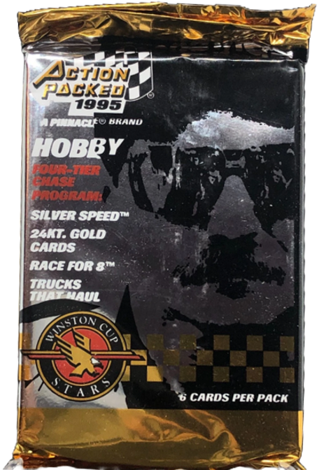 1995 Pinnacle Action Packed Winston Cup Stars NASCAR Pack (6 Cards)