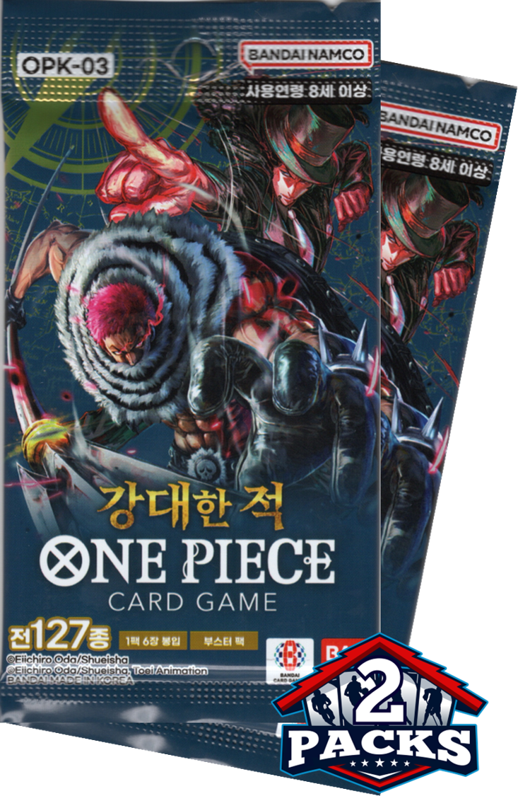 One Piece OPK03: PILLARS OF STRENGTH Korean Booster 2pk (6 Cards)