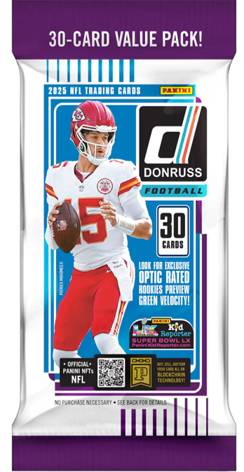 2025 Panini Donruss Football Value Pack (30 Cards)