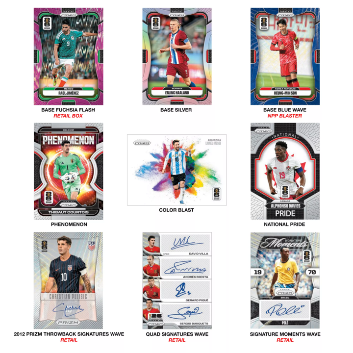 2026 Panini Prizm FIFA World Cup Soccer Mega Box (6 Packs)