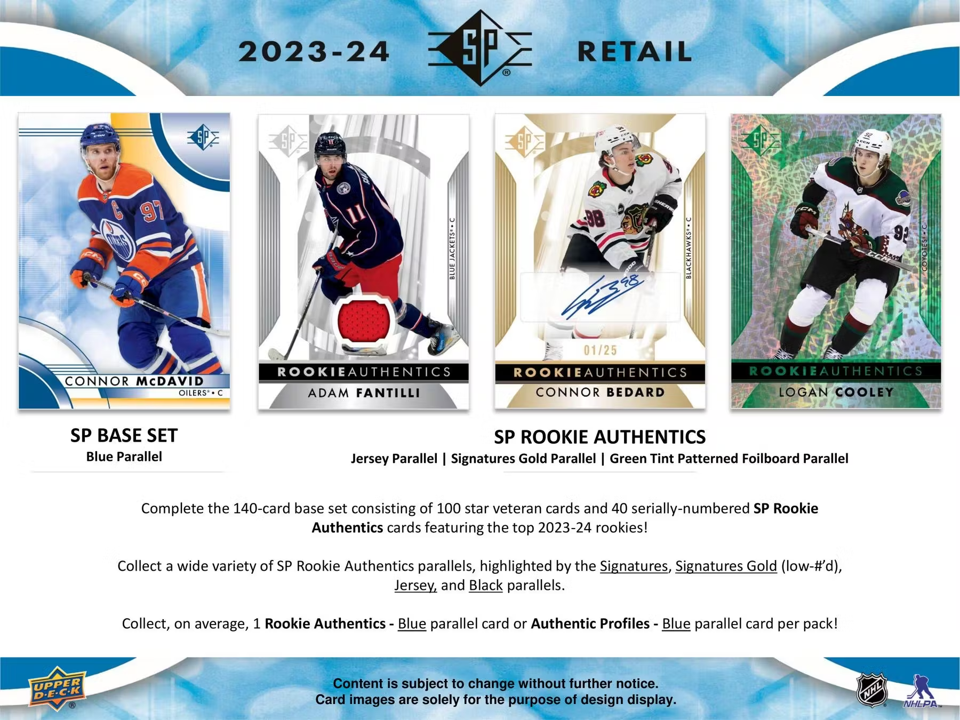 2023-24 Upper Deck SP Hockey Blaster Box (8 Packs)