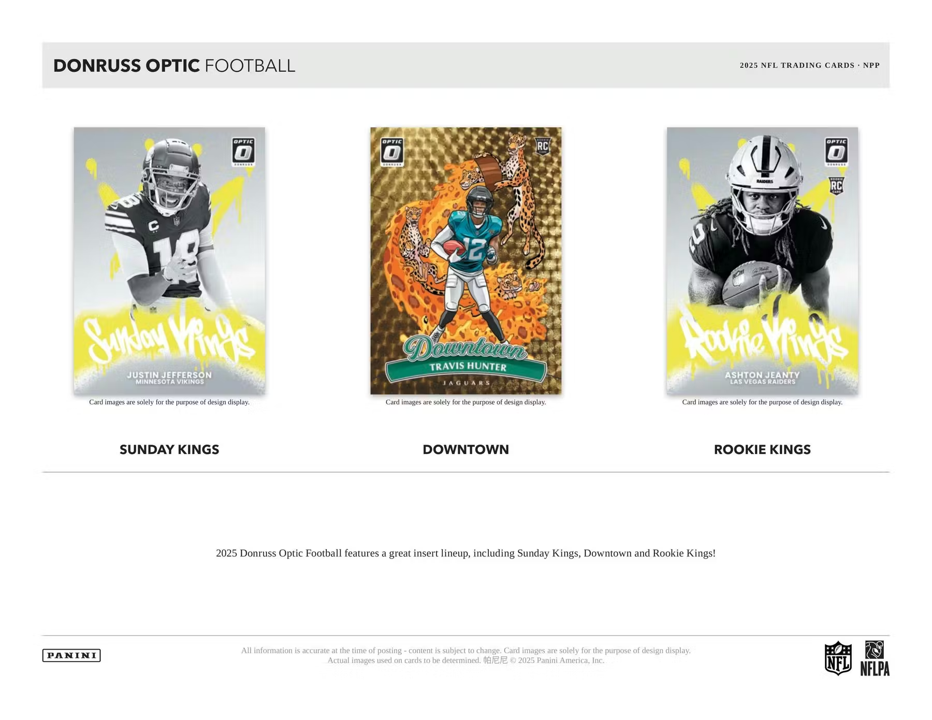2025 Panini Optic Football Retail 2pk (4 Cards Each)