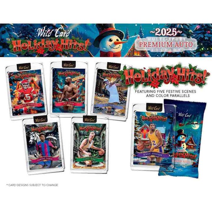 2025 Wild Card Holiday Hits Multi-Sport Premium Auto Edition Pack (1 Encased Card)