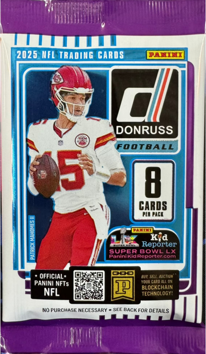 2025 Panini Donruss Football Retail 2pk (8 Cards Each)