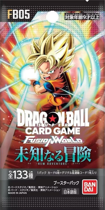 Dragon Ball Super: NEW ADVENTURE (FB05) Japanese Booster Pack (6 Cards)