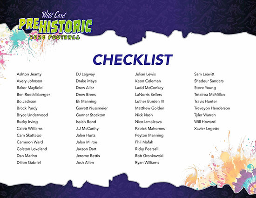 2024 Wild Card Pre-Historic Football Hobby Pack (1 Encased Card)