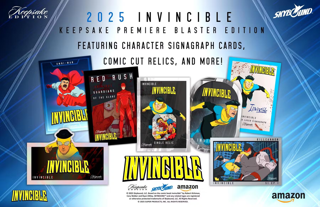 2025 Invincible Season 1 Keepsake Premiere Blaster Box (8 Packs)
