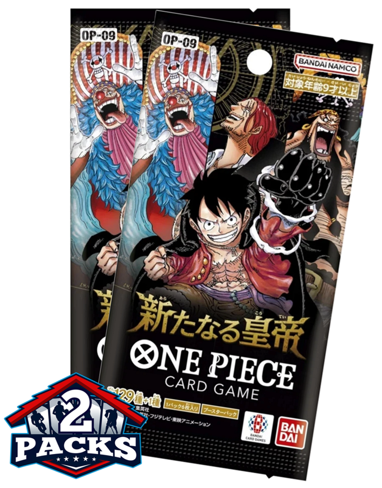 One Piece TCG: OP09 Four Emperor Japanese Booster 2pk (6 Cards each)
