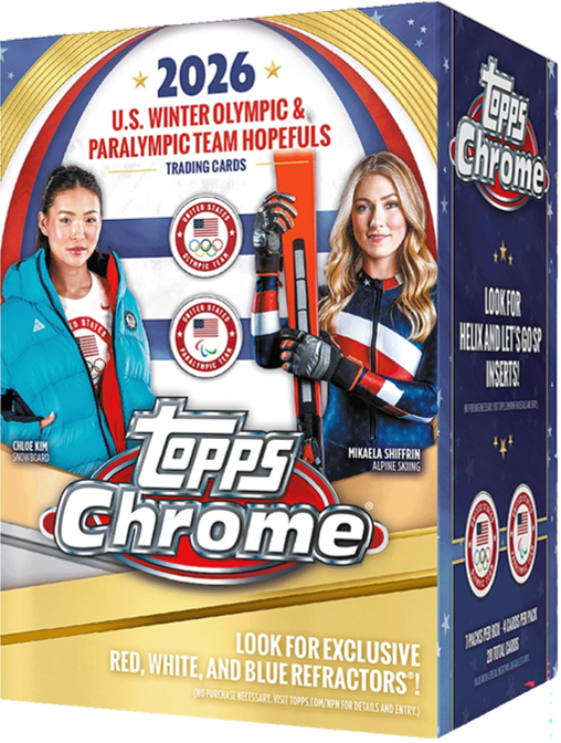 2026 Topps Chrome US Olympics Blaster Pack (4 Cards)