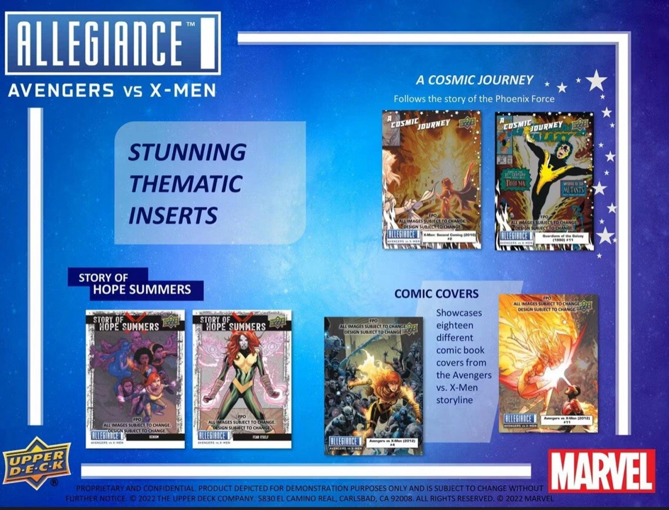 2023 Upper Deck Marvel Allegiance: Avengers VS X-Men Hobby Pack (6 Cards)