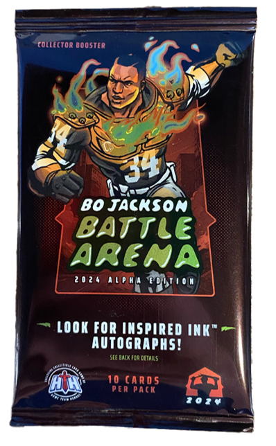 bo jackson battle arena booster box Bo Jackson Battle Arena 2024 Alpha Edition Hobby Jumbo Pack (10 Cards) – Pack Shack