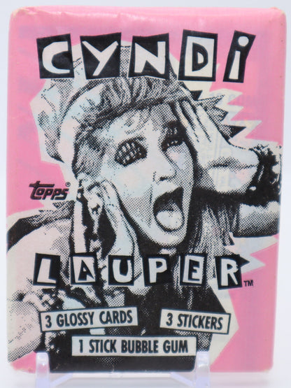 1985 Topps Cyndi Lauper Trading Cards Wax Pack - Collectibles