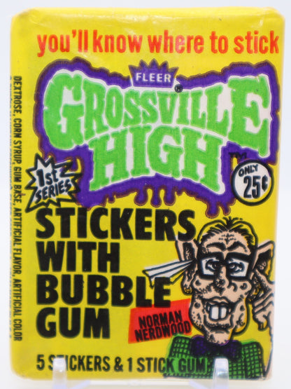1986 Fleer Grossville High Series 1 Trading Cards Wax Pack - Collectibles