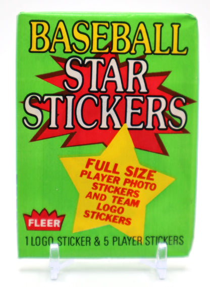 1986 Fleer Stickers Baseball Cards Wax Pack - Collectibles