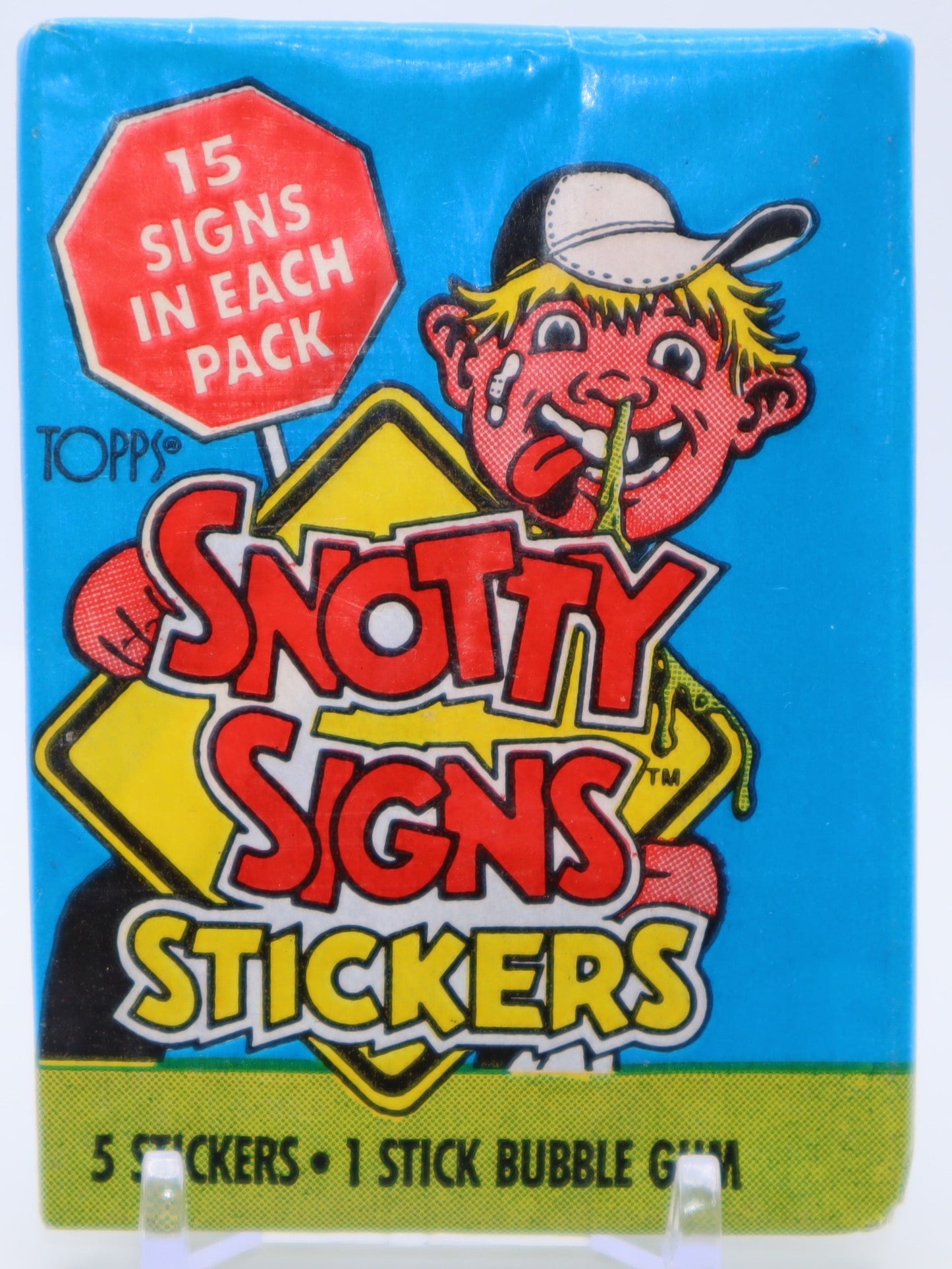 1986 Topps Snotty Signs Stickers Trading Cards Wax Pack - Collectibles