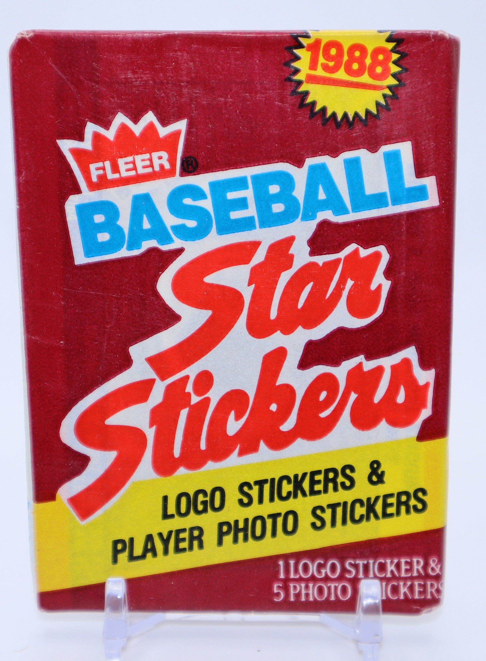1988 Fleer Stickers Baseball Cards Wax Pack - Collectibles