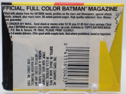 1989 Topps Batman Trading Cards Wax Pack - Collectibles