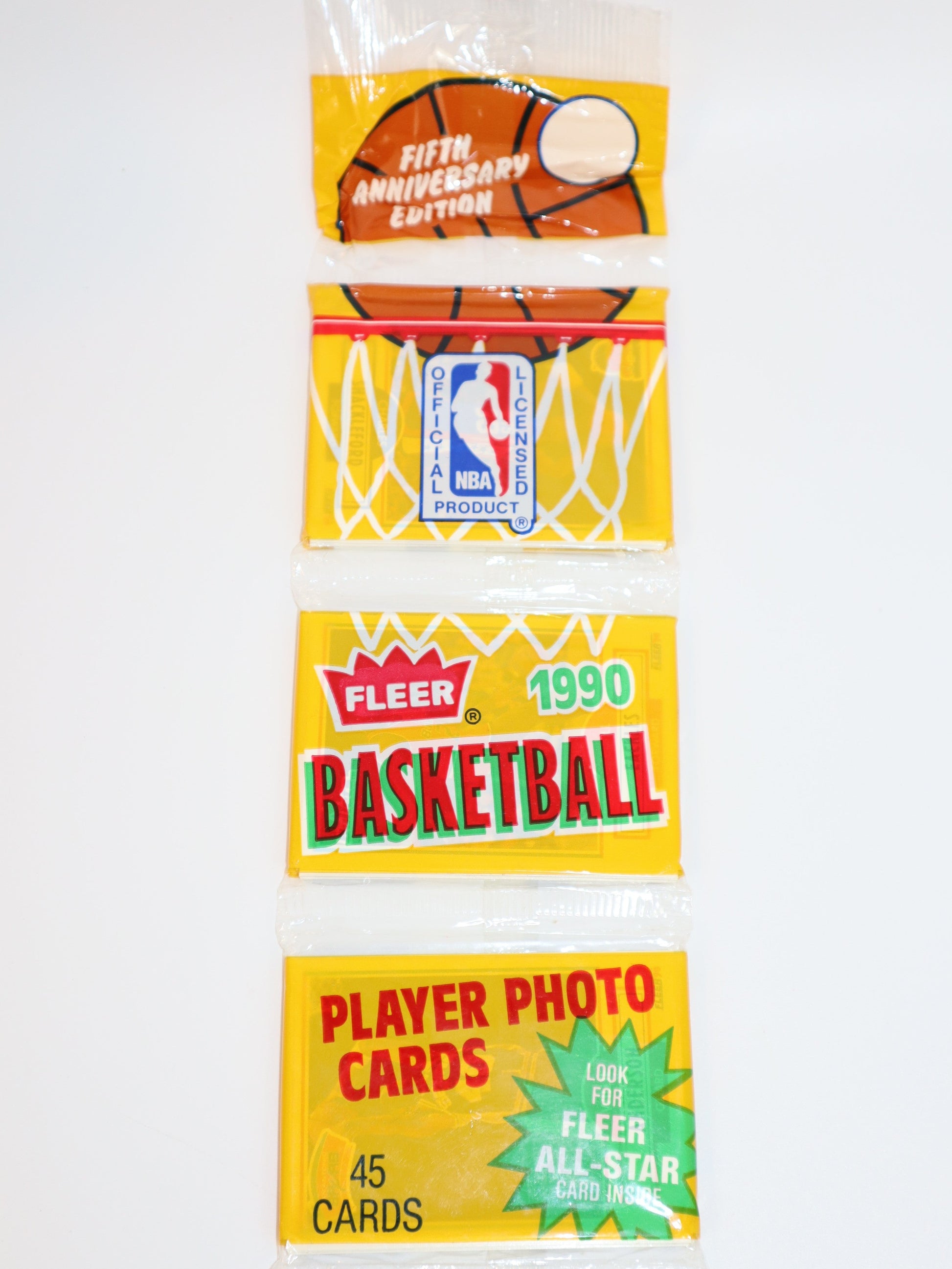 1990 Fleer Basketball Cards Rack Pack - Collectibles