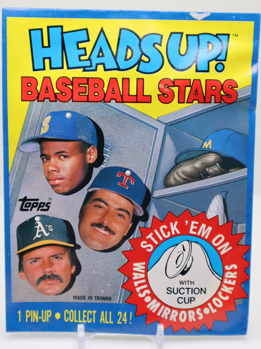 1990 Topps Heads Up Baseball Cards Wax Pack - Collectibles