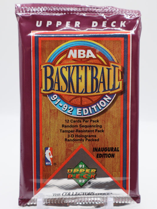 1991 - 92 Upper Deck Inaugural NBA Basketball Cards Wax Pack - Collectibles