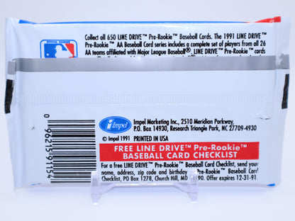 1991 Line Drive AA Minors Baseball Cards Wax Pack - Collectibles