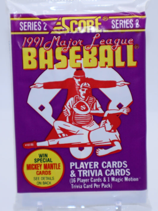1991 Score Series 2 Baseball Cards Wax Pack - Collectibles